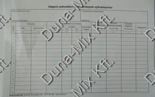 Szigorú számadású nyomtatványok nyilvántartó lapja 1